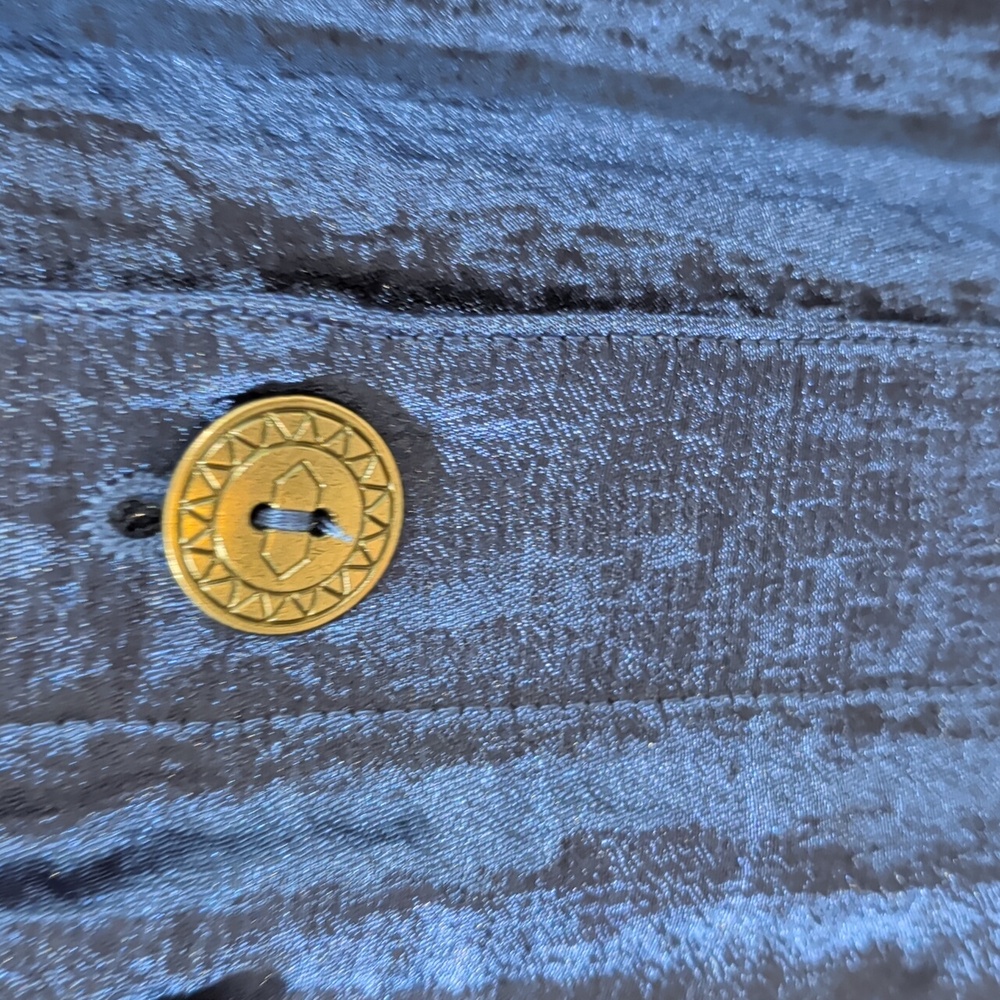 Shiny Blue Button-Up Jacket 14 - Picture 4 of 10